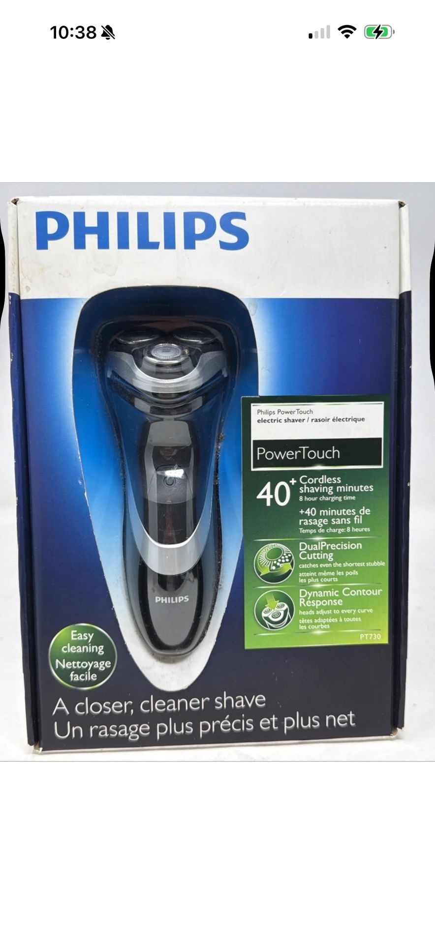 New Sealed Philips Power Touch PT730 series Dual Precision Cordless Men Shaver