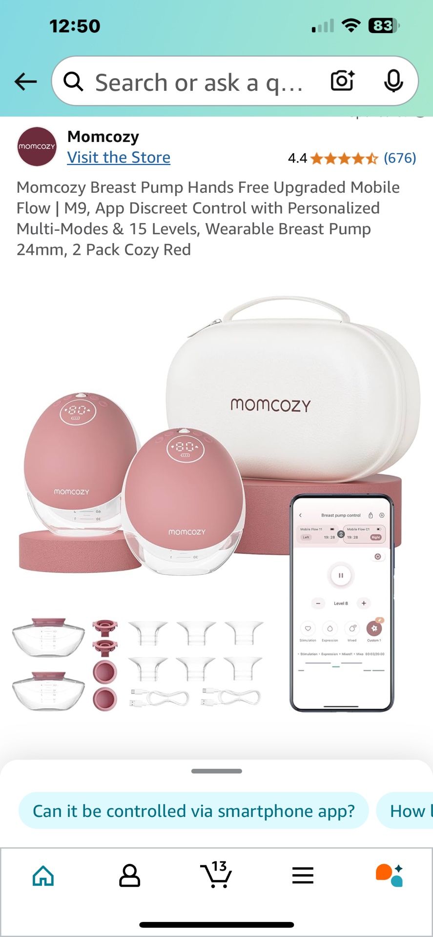 Momcozy Wearable Breast Pump (DOUBLE)