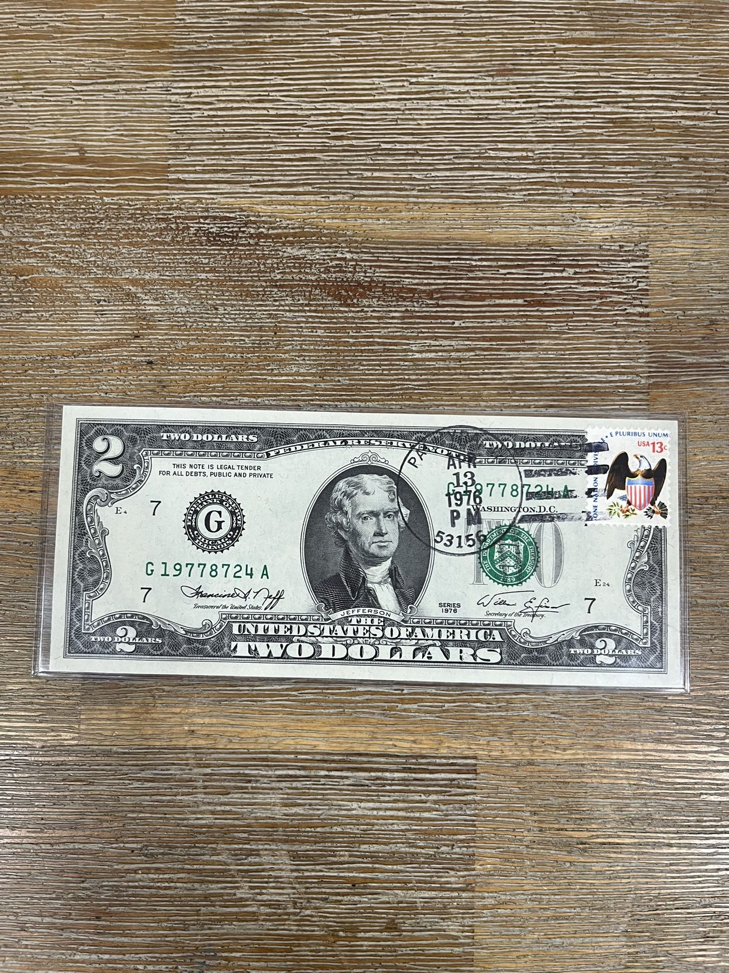 $2 Old Bill Stamped Issue Day Location Series 1976