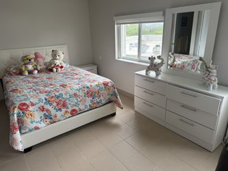 Queen Bed Frames With Mattress Set. And Dresser All New Furniture Free Delivery Free Installation