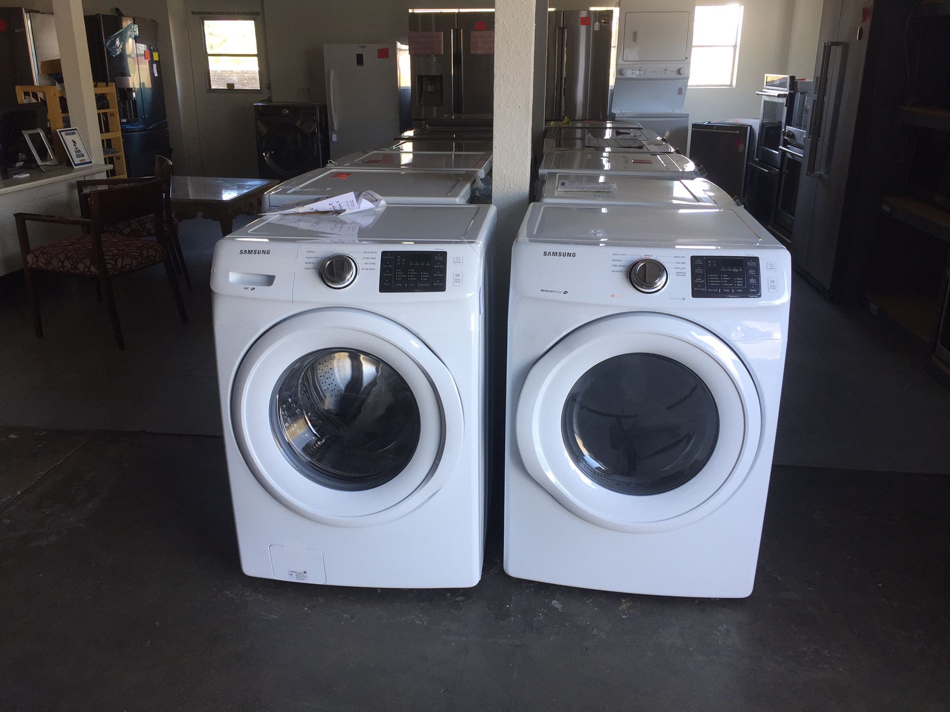 Samsung front load washer and gas dryer