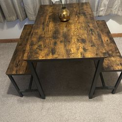Small Dining Room Table With Benches 