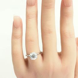 DIAMOND 2.37CT ROUND SOLITAIRE 14K WHITE GOLD