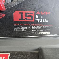 Craftsman 10" Table Saw