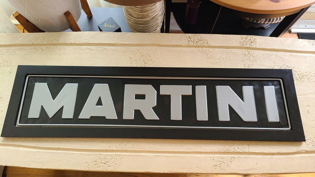 Martini Cocktail Big Metal Bar Decor Sign 