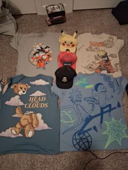 Mens graphic t shirts (plus 3 free hats if purchase all shirts)
