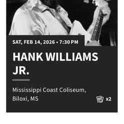 HANK WILLIAMS JR Tickets 🎸 