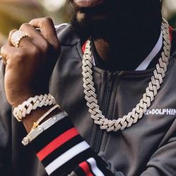 New 20MM Full Ice Out Cuban Link Set 14K Gold Plated Doesn't Loses Color