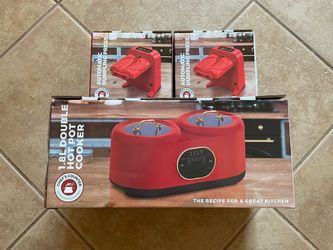Chefs counter 1.8l double hot pot cooker & automatic dumpling press