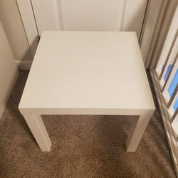White IKEA LACK Accent Table