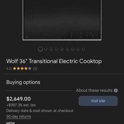 Wolf Counter Top Stove 