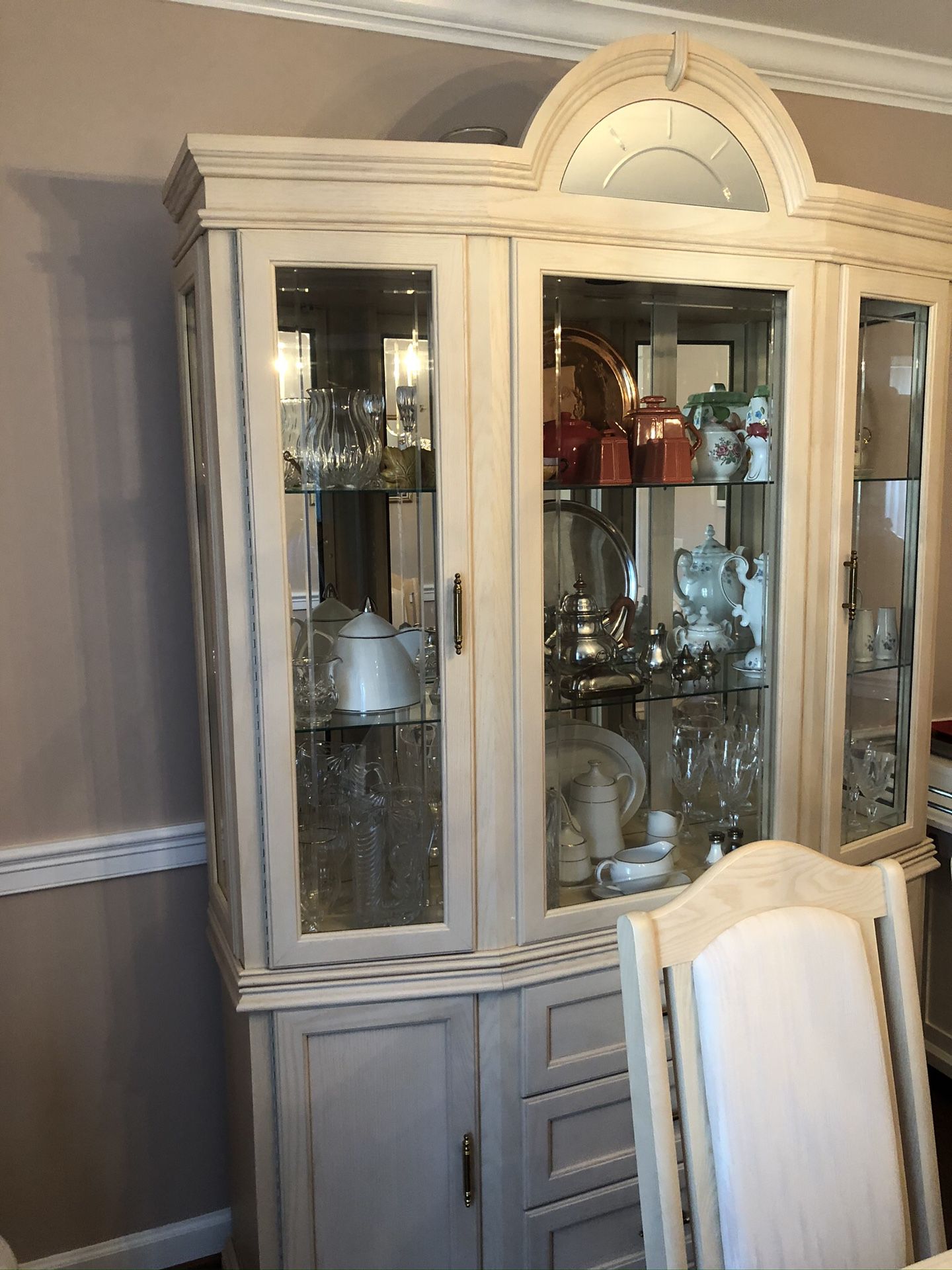Dinette table and China glass hutch