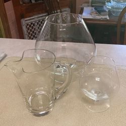 Clear glass cocktail set