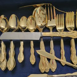 Gold Silverware Set
