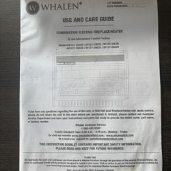 Combination Electric Fireplace/Heater