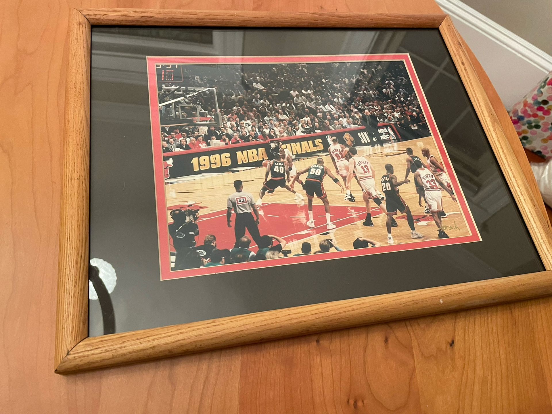Framed Michael Jordan Photo From 1996 Finals Signed By Photographer