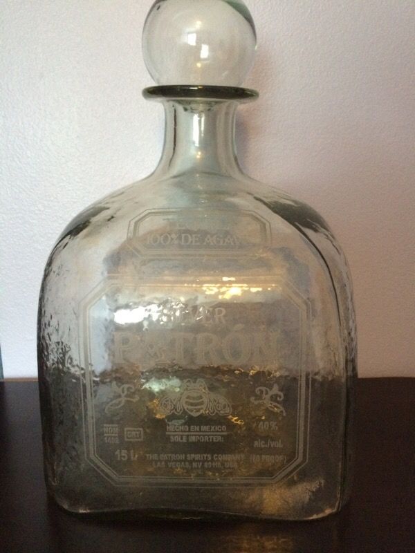 15 liter Empty patron bottle