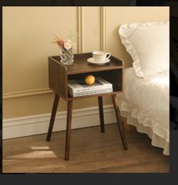 Mid-Century Modern Wooden Nightstand