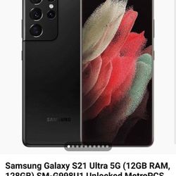 Fully Unlocked Samsung Galaxy S21 Ultra 5G 128GB SM-G998U [RETAIL BOX] 