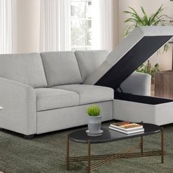 Coddle Cameron Convertible Sofa with Reversible Chaise and Storage, Beige