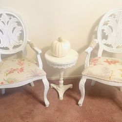 Antique White Vintage Chairs 