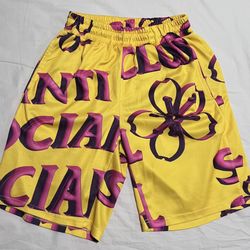 Anti Social Club Coral Crush Meshed Bored Shorts