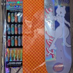 Santa Cruz x Pokemon Mewtwo Skateboard Deck