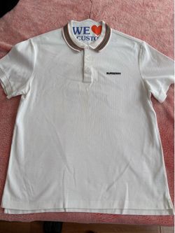 Burberry White Piqué Polo Shirt