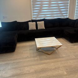 Black sectional couch