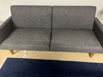 Gray Futon Convertible Couch - 80” Long