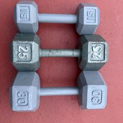 15.lbs 25.lbs 30.lbs Single Dumbbells 
