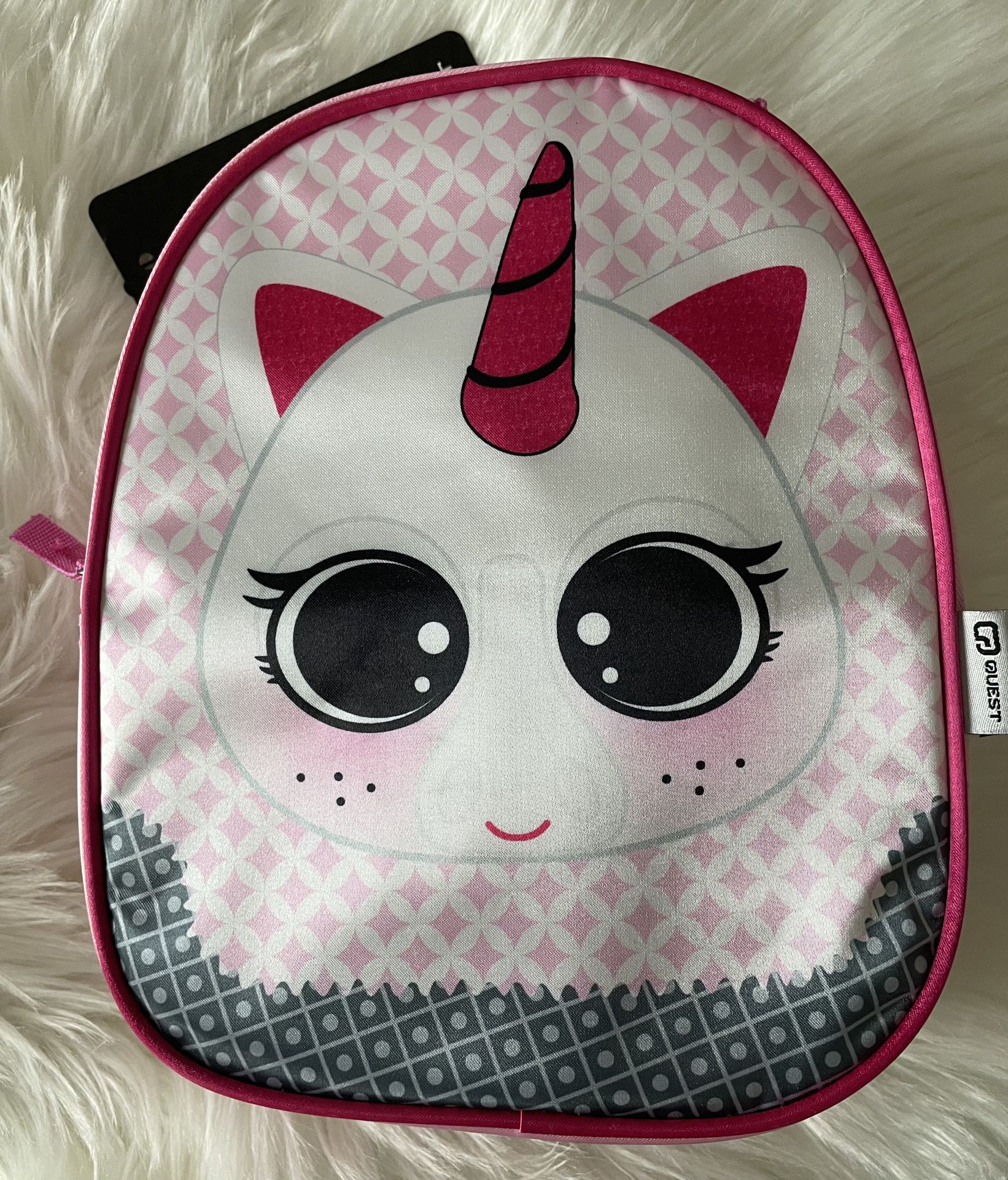 Brand New Quest Kids Insulated Lunch Bag With Zipper Caticorn Design Pink Cooler Girl(cash & pick up only)