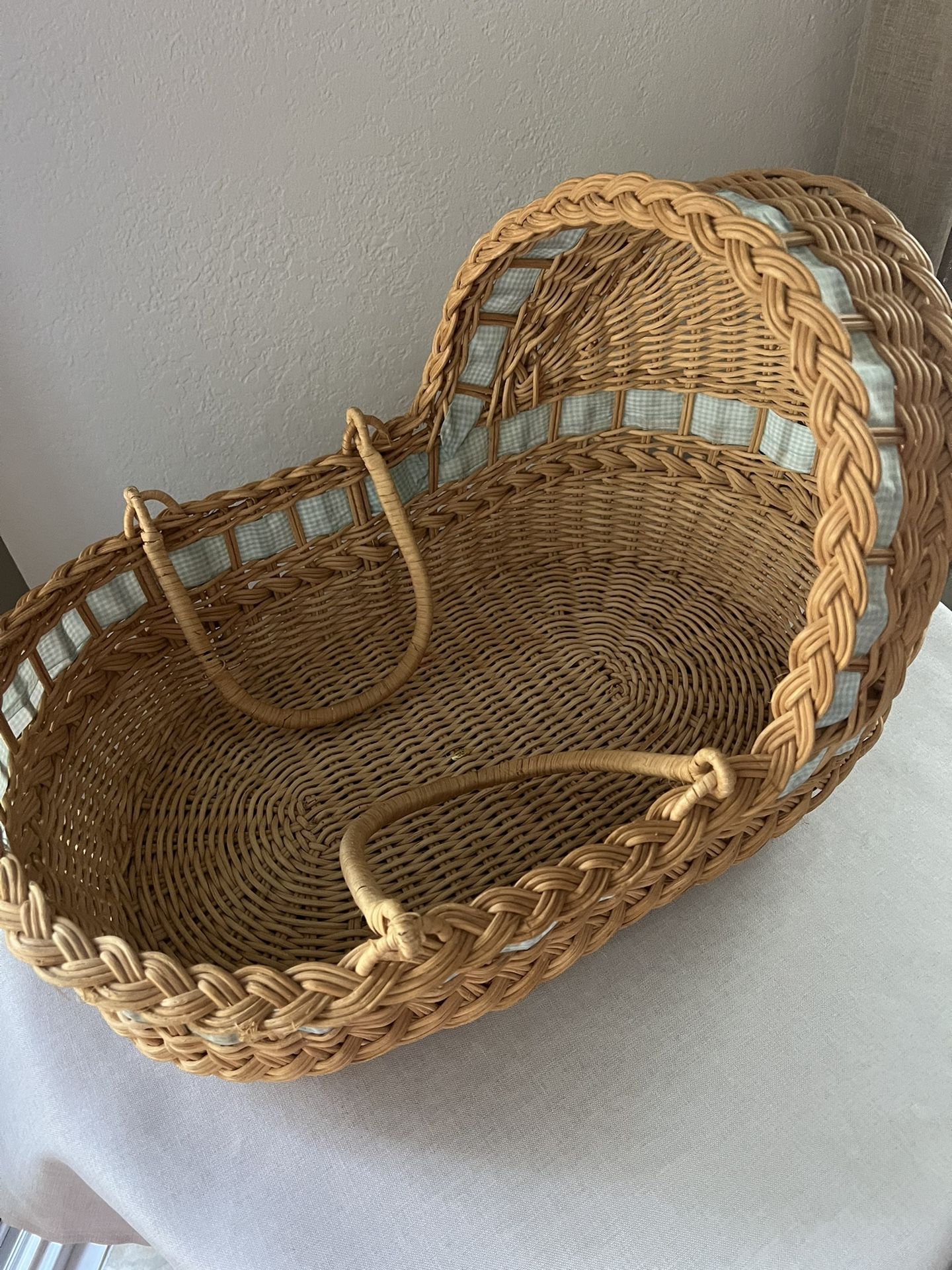 American Girl Bitty Baby Moses Woven Wicker Basket (16” Doll) Excellent Condition