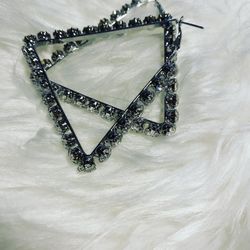Big Triangle Hoop Earrings