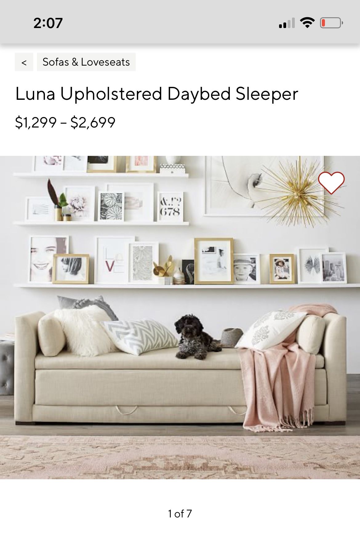 Pottery Barn Luna Daybed