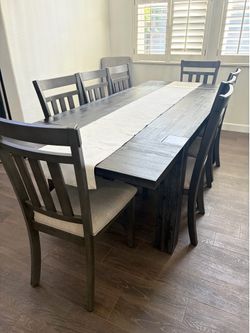 Dining table and chairs