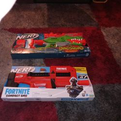 Fortnite Nerf Compact Smg And A Nerf Dinisquad Guns With Clips