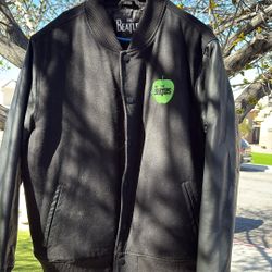 Beatles Letterman Jacket, Black Leather Arms