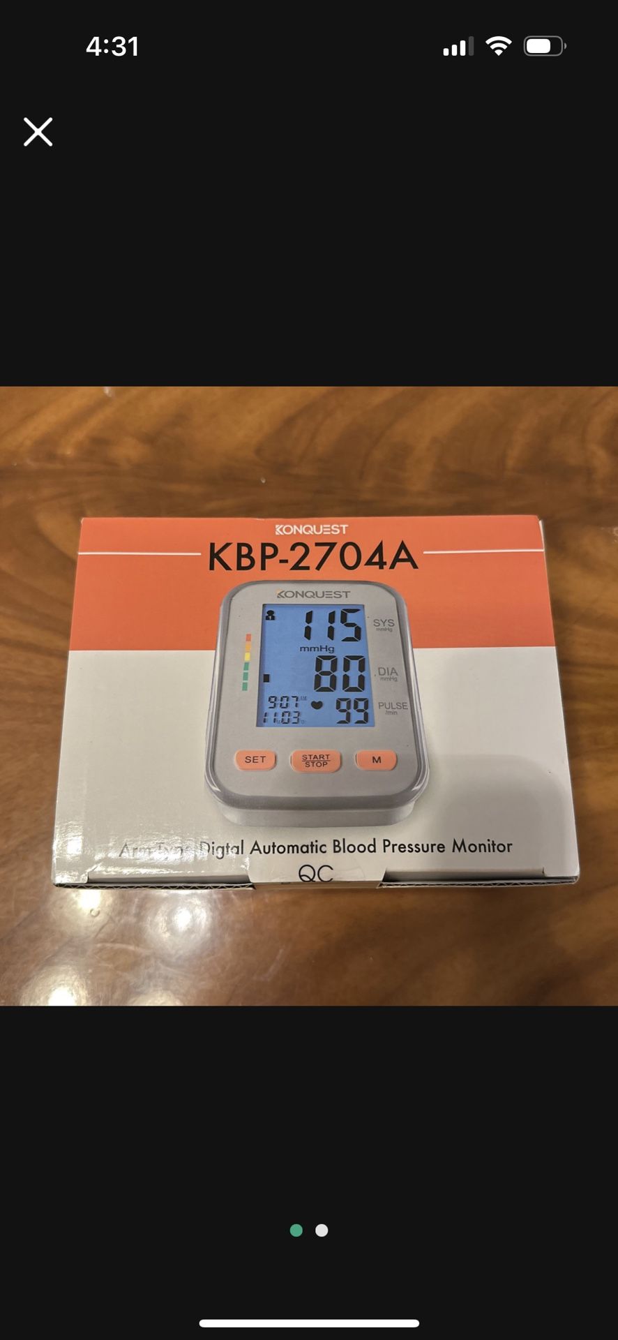 Konquest KBP2704A Automatic Upper Arm Blood Pressure Monitor for Sale
