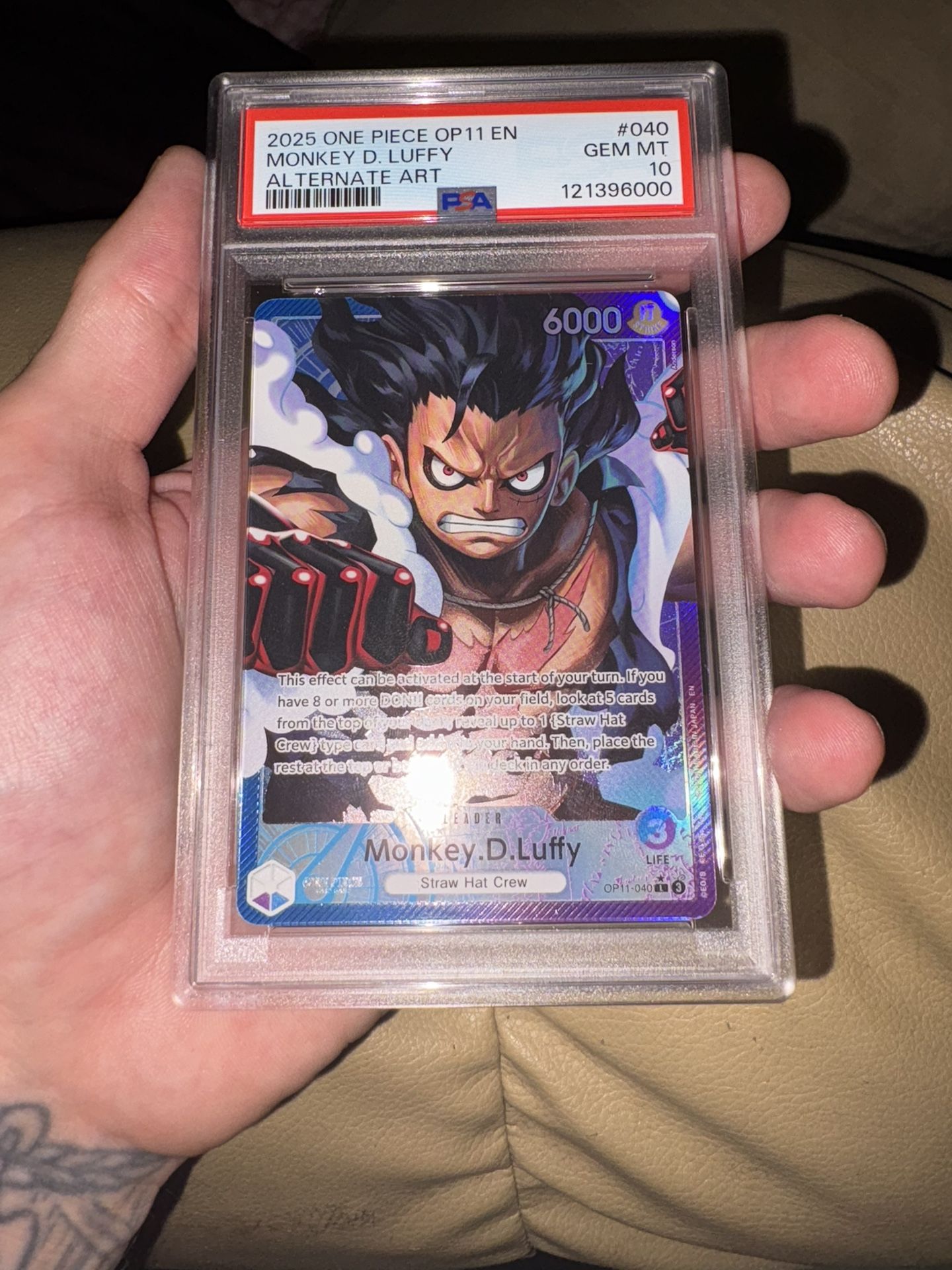 One Piece Luffy #040 op11 psa 10