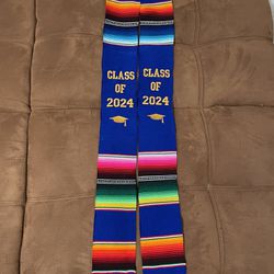 Blue Graduation Sash Class Of 2024