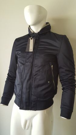 Brand New Zara Men's Dark Navy Blue Waterproof Jacket Size S Slim Fit