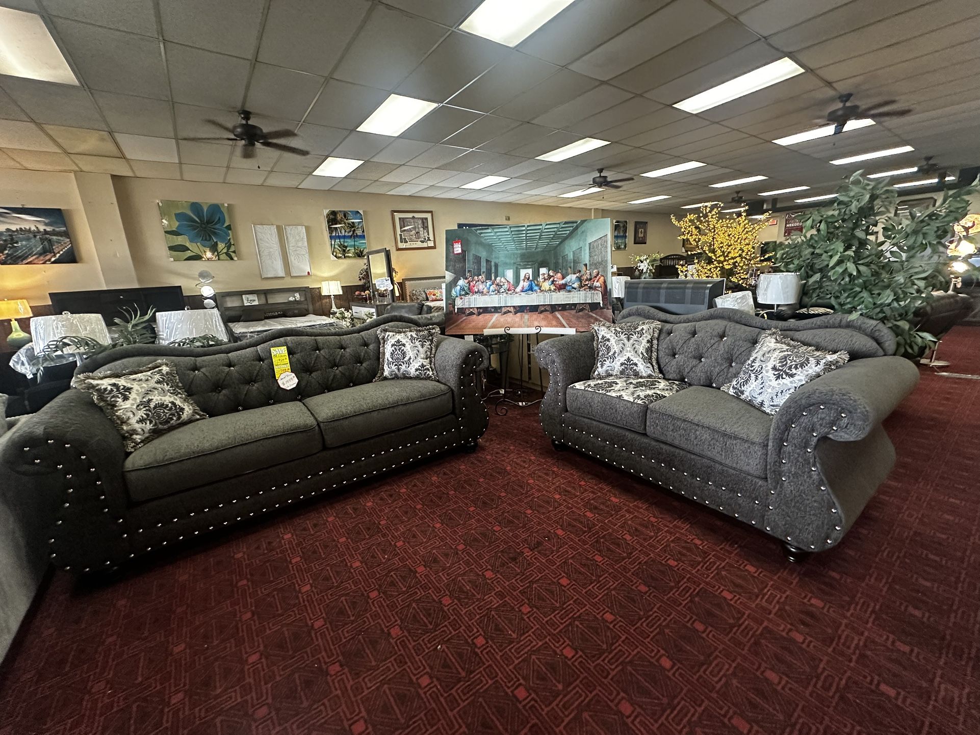 2pc Sofa And Loveseat Set