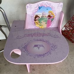 Pink Disney princess Toddler Desk 