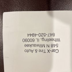 Carx Oil Change Card