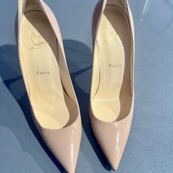 Christian louboutin Décolleté 554 Nude Patent Heels