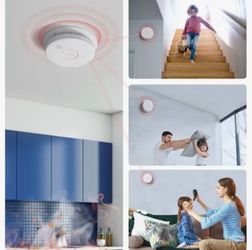 Siterwell Hardwired Interconnected Photoelectric Smoke Alarm with 9V Battery Backup (GS562A)