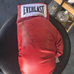 Signed Howie Long Jersey and Oscar De La Hoya glove