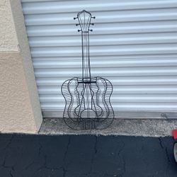 Vtg 90s Y2K Guitar DVD CD Rack Shelf Storage Mid Century Home Decor 