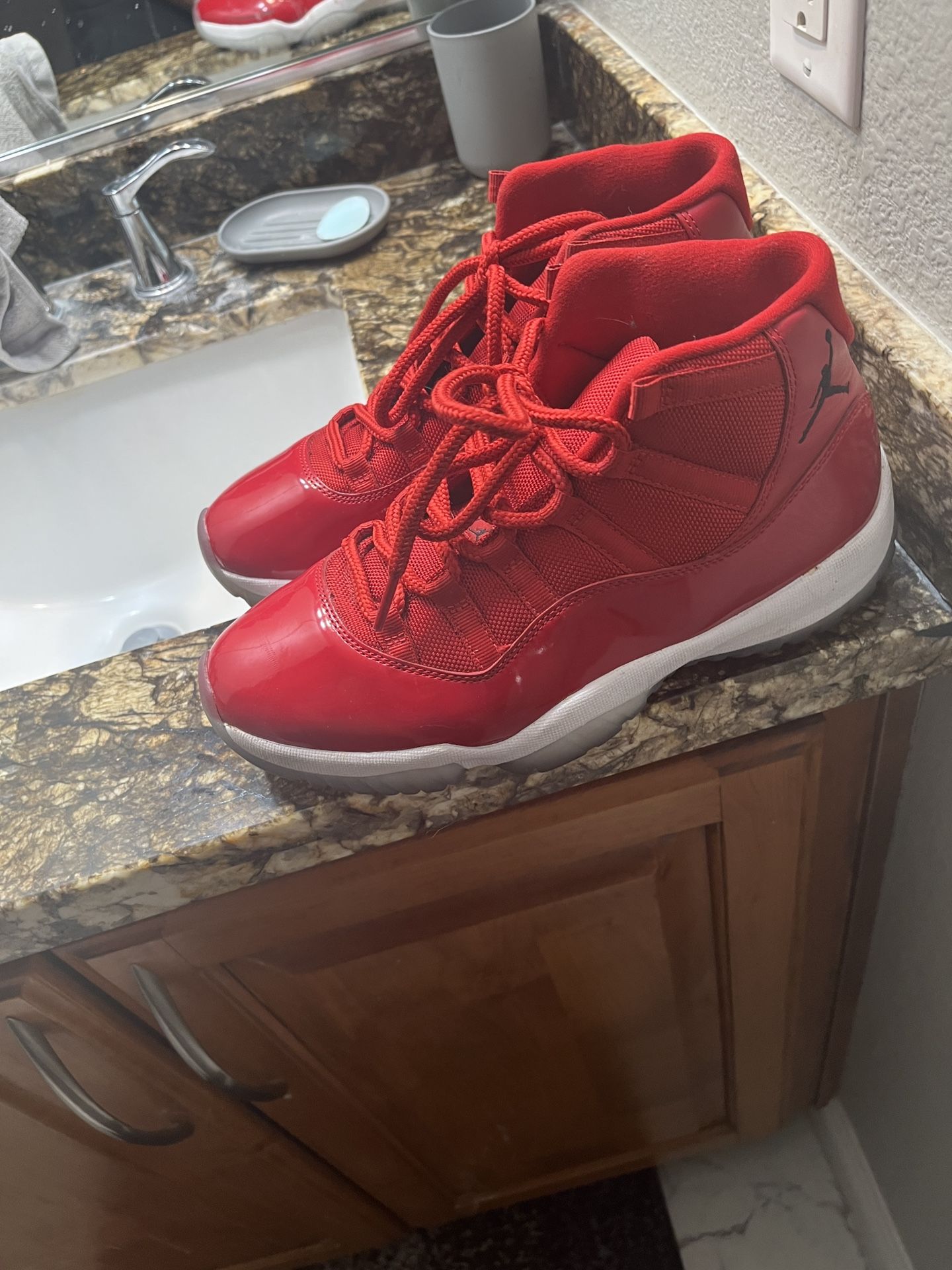 Red Jordan 11’s